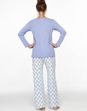Belabumbum Violette PJ This super soft cotton pajama set is a comfortable, feminine sleepwear option during pregnancy and after baby. in color Violette print and shape pj
