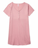 Belabumbum Essential Sleepshirt Maternity & Nursing Nightshirt in color Bridal Rose and shape sleepshirt