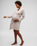 Belabumbum Starlet Robe Maternity & Nursing in color Starlet Gray and shape robe