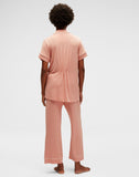Belabumbum Lounge Chic Classic Capri PJ Maternity & Nursing in color Coral Pink and shape pj