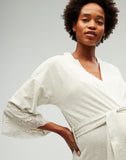 Belabumbum Tallulah Robe Maternity & Nursing in color Lt Grey Marle and shape robe