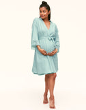 Belabumbum Rachelle Robe Maternity & Nursing in color Surf Spray and shape robe