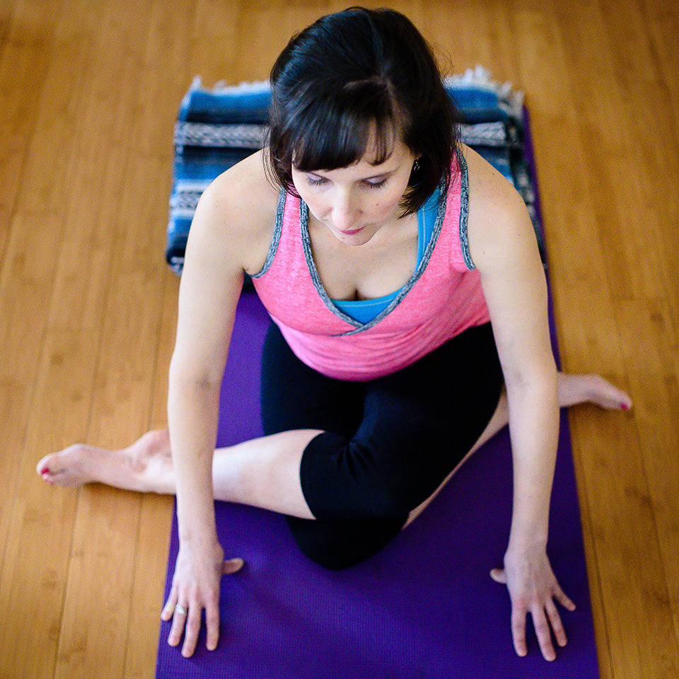 yoga for mamas: cow-face pose