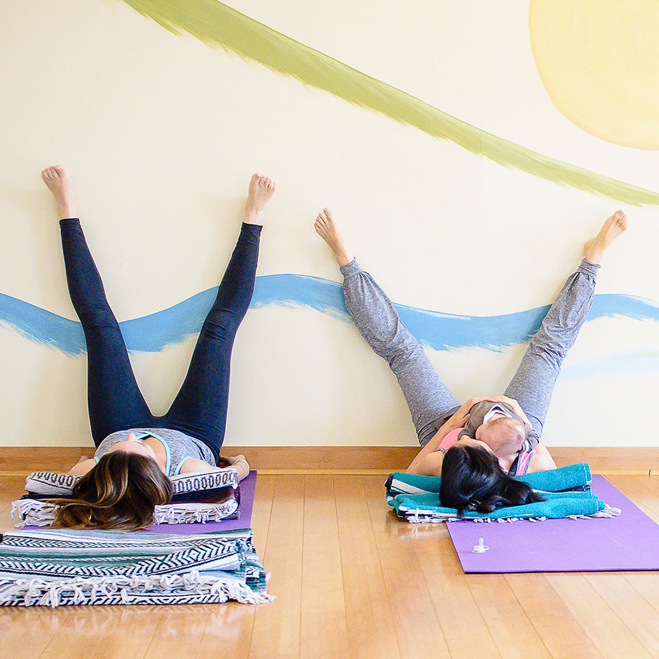 yoga for mamas: legs up the wall