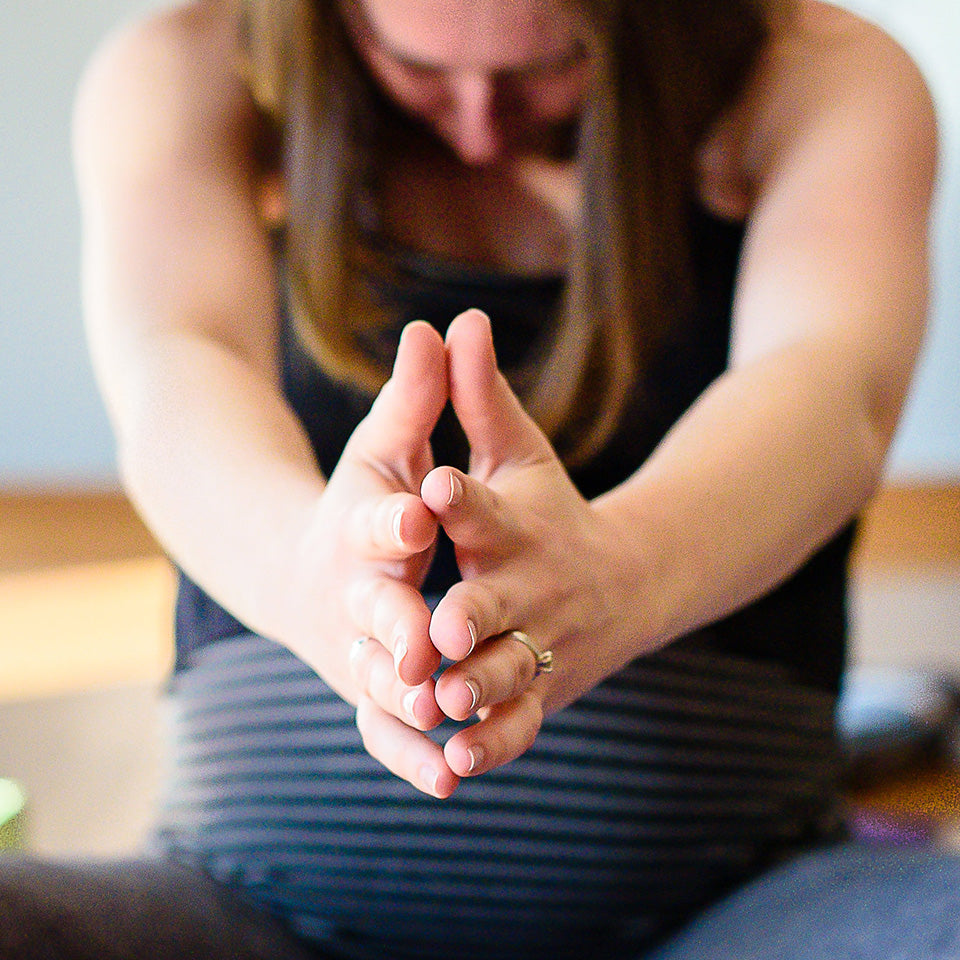 yoga for mamas: seated heart opener