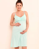 Belabumbum Hana Nightie Maternity & Nursing in color Hana Aqua and shape slip