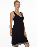 Belabumbum Reversible Dress in color Black Stripe and shape dress