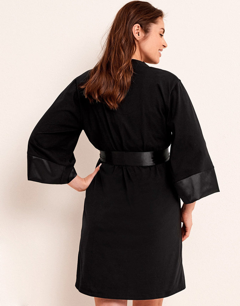 Belabumbum Luxe Robe in color Jet Black and shape robe
