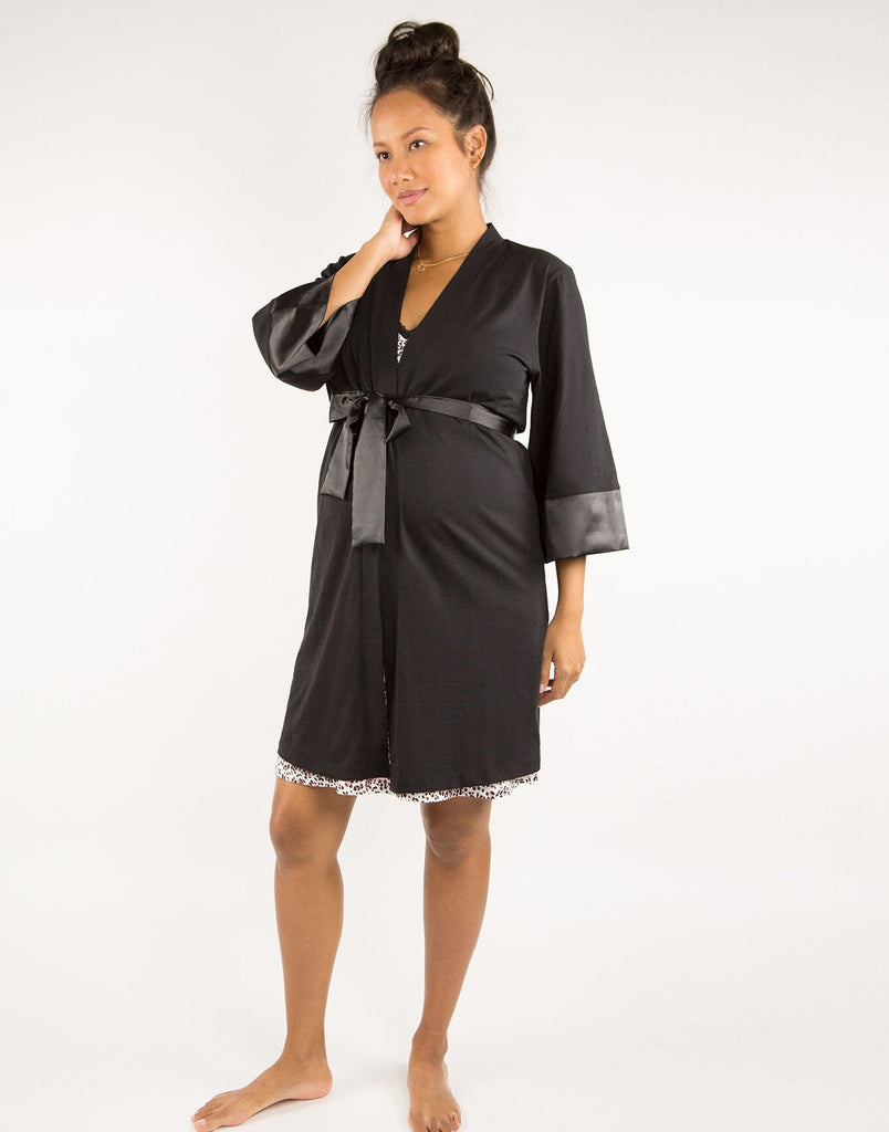 Belabumbum Luxe Robe in color Jet Black and shape robe