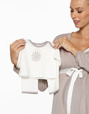 Belabumbum Starlit Baby Set in color Soft White and shape outfit