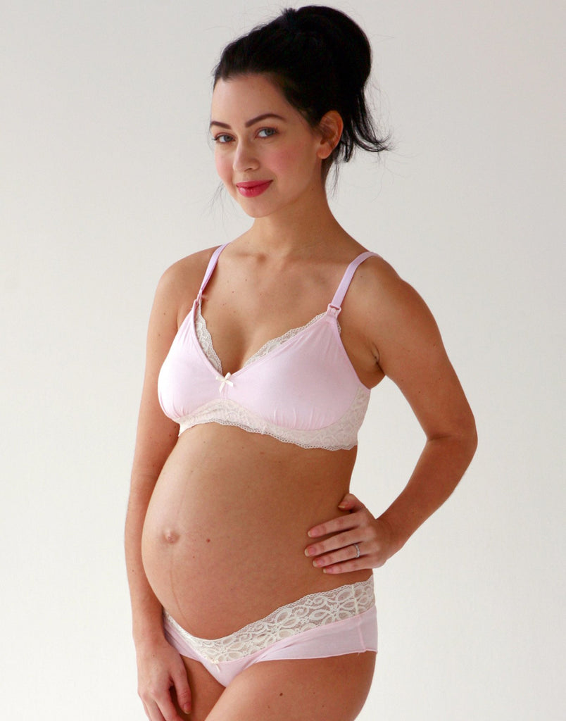 Breastfeeding Sports Bra in Pink - Sexy Mama Maternity