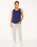 Belabumbum Layered Tank in color Navy and shape tank
