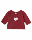 Belabumbum Baby Sweatshirt in color Biking Red and shape outfit