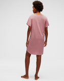 Belabumbum Essential Sleepshirt Maternity & Nursing Nightshirt in color Bridal Rose and shape sleepshirt
