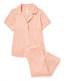 Belabumbum Lounge Chic Classic Capri PJ Maternity & Nursing in color Coral Pink and shape pj