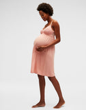Belabumbum Tallulah Nightie Maternity & Nursing in color Coral Pink and shape slip