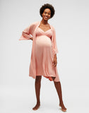 Belabumbum Tallulah Robe Maternity & Nursing in color Coral Pink and shape robe