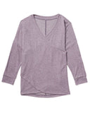 Belabumbum Anytime Sweatshirt Maternity & Nursing in color Plum Marl and shape sweatshirt