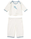 Belabumbum Plume Baby Set in color Natural White and shape outfit
