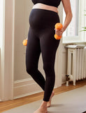 Walkpop Rachel Recycled Maternity Legging Recycled Maternity Legging in color Noir and shape legging