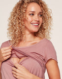 Belabumbum Aura Anytime T Maternity & Nursing in color Mellow Rose and shape t-shirt