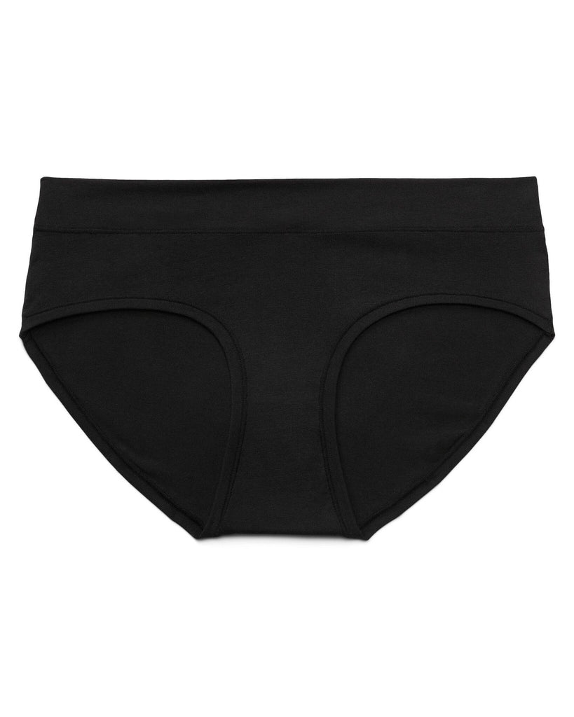 Belabumbum Aura Mid-Rise Maternity Panty in color Jet Black and shape hipster