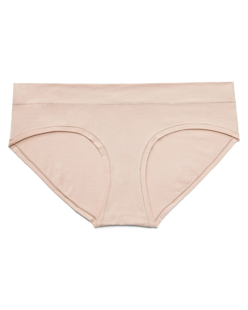 Belabumbum Aura Mid-Rise Maternity Panty in color Buff and shape hipster