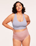 Belabumbum Mama Smoothing Brief Maternity & Postpartum Absorbent Panty in color Pale Mauve and shape high waisted