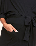 Belabumbum Anytime Kimono Maternity Kimono in color Jet Black and shape cardigan