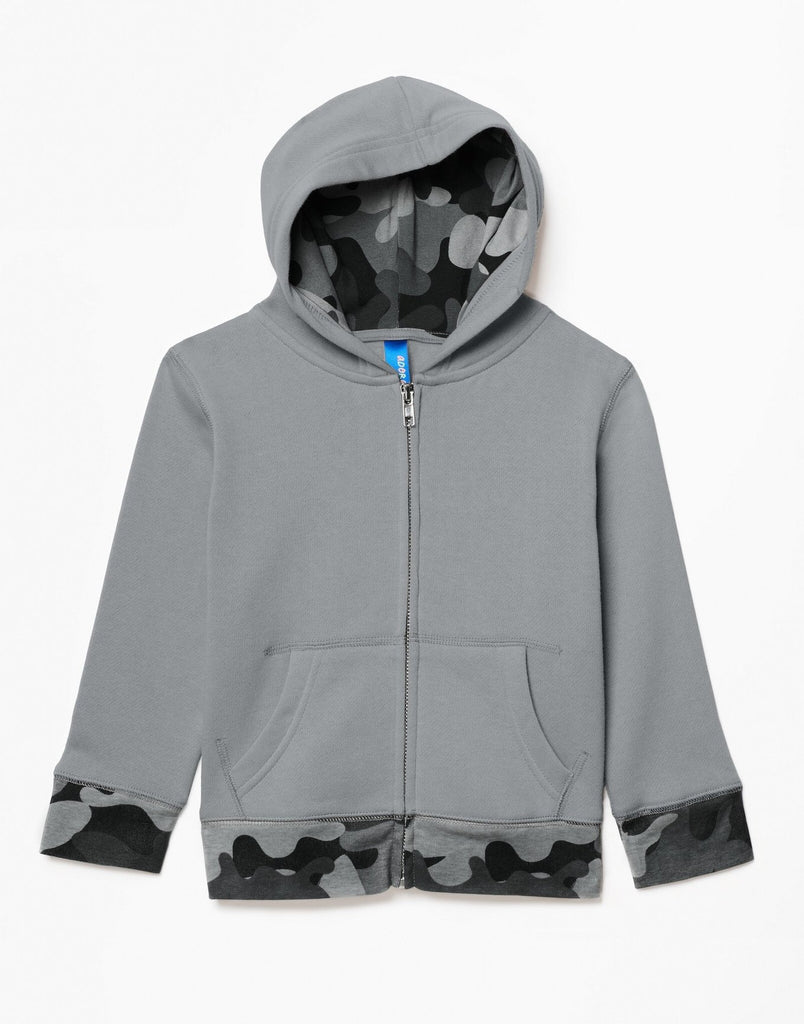 Outlines Kids Bowie in color Ultimate Gray and shape sweatshirt