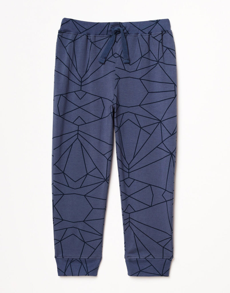 Outlines Kids Noah in color Blue Geo and shape jogger/sweatpant