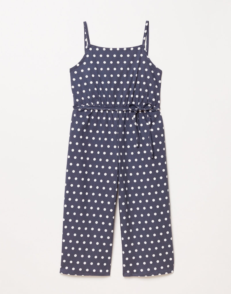 Outlines Kids Esther in color Navy Dot and shape jumpsuit