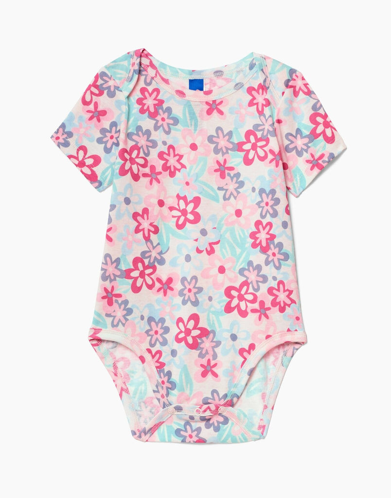 Outlines Kids Finley in color Ditsy Girl and shape onesie