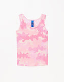 Outlines Kids Arinna in color Pink Camo and shape tank