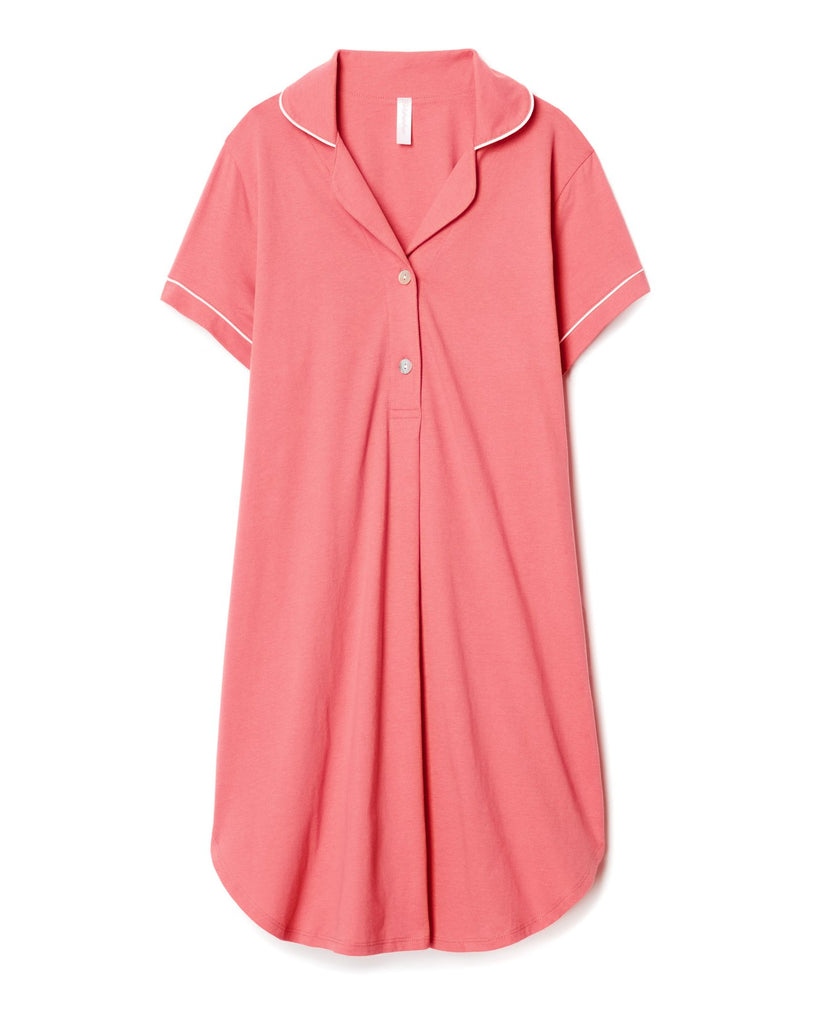 Belabumbum Georgie Nightshirt Maternity & Nursing Nightshirt in color Peach Blossom and shape sleepshirt