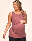 Belabumbum Anytime Nursing Tank Maternity & Nursing in color Withered Rose and shape tank
