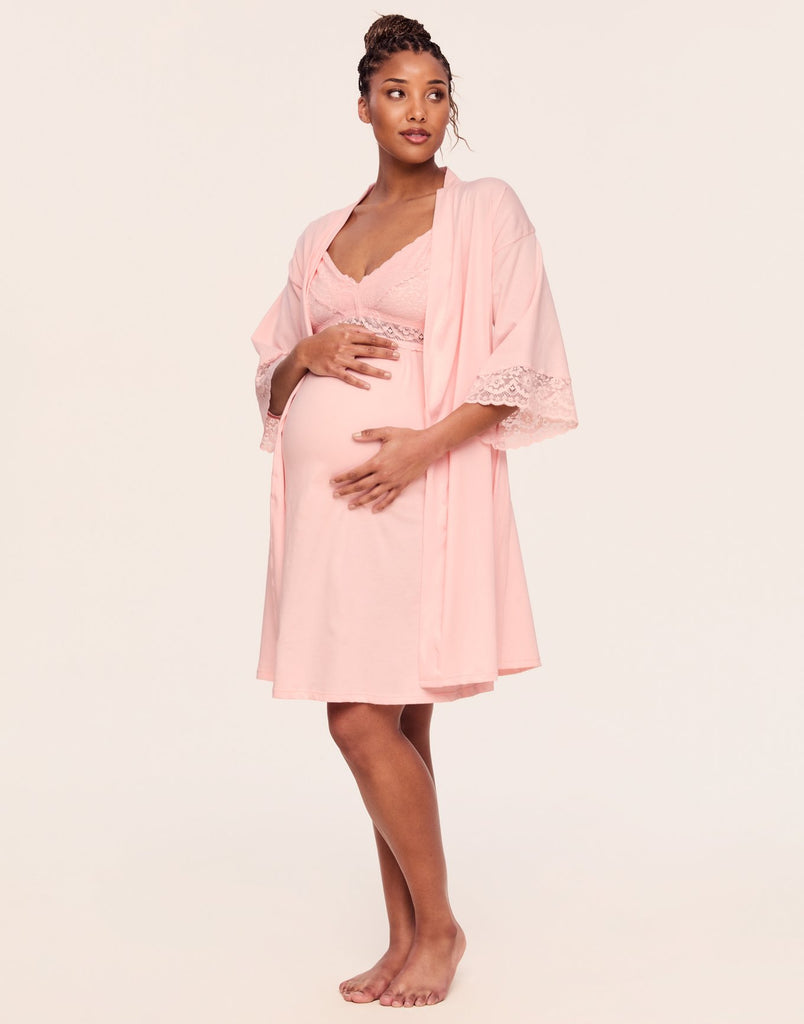 Belabumbum Rachelle Robe Maternity & Nursing in color Creole Pink and shape robe