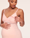 Belabumbum Rachelle Nightie Maternity & Nursing in color Creole Pink and shape slip